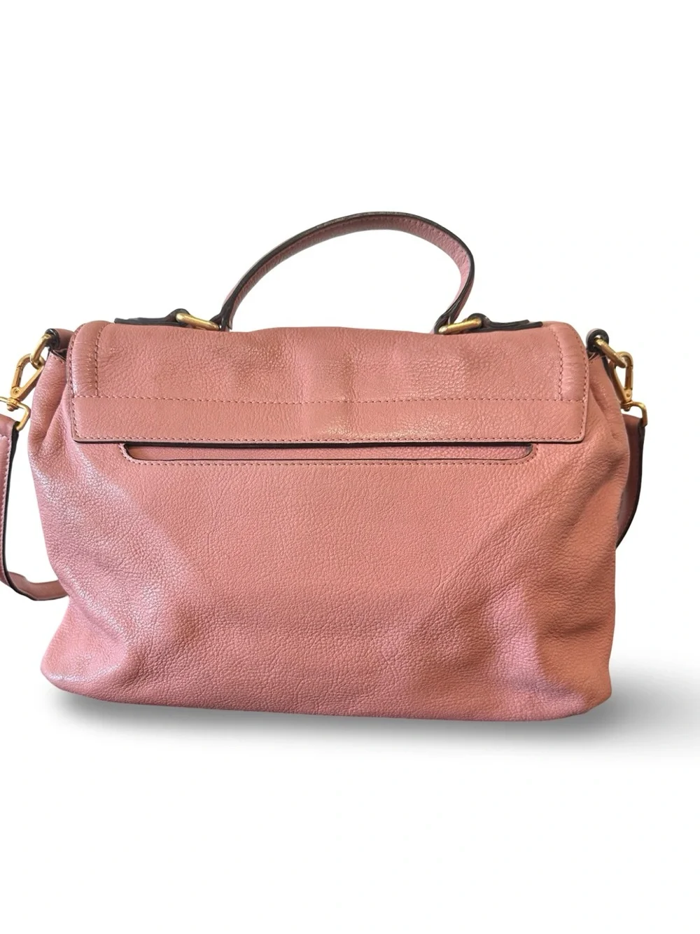 MCM Dusty Rose Leather Satchel Handbag - Women